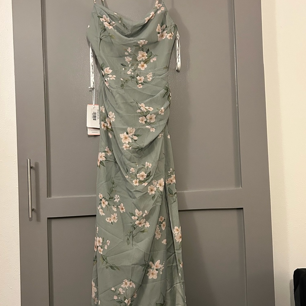 Floral Green Maxi Dress